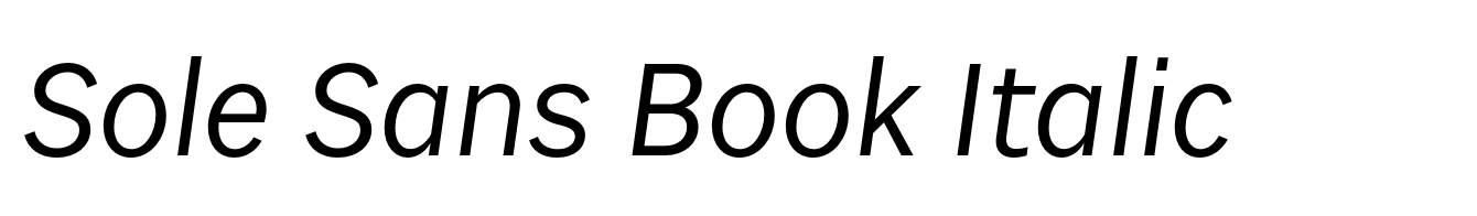 Sole Sans Book Italic